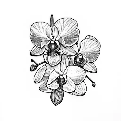 Orchid With Hawthorns