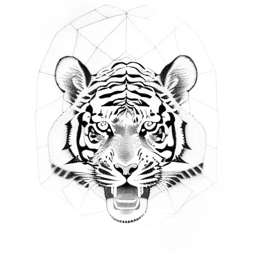 Samurai Holding A Tiger By Chain