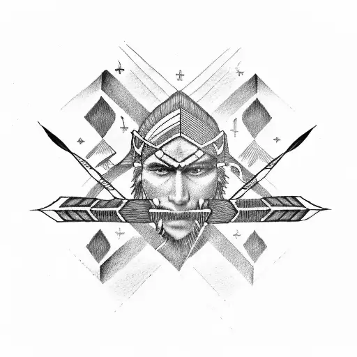 Native American Arrows Geometry