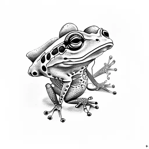 Cowboy Frog Holding Cactus