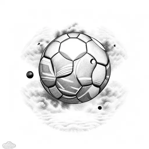Half Sleeve Clouds Soccer Ball