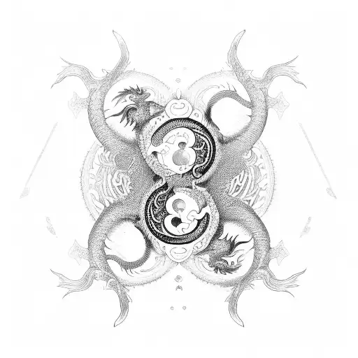 Dragon With Yin Yang