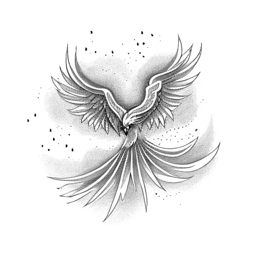 Small Phoenix Birds Flying