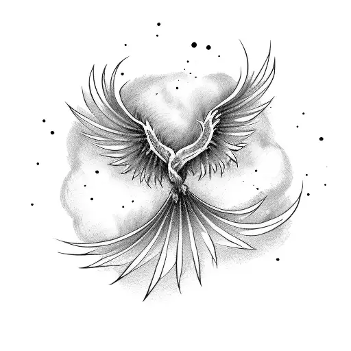 Small Phoenix Birds Flying