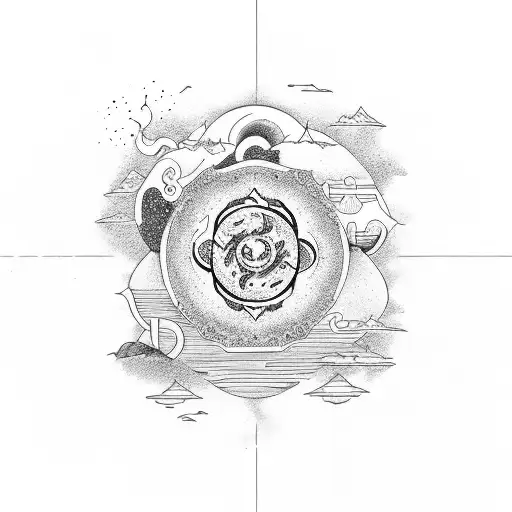 Yin Yang And Beach Design