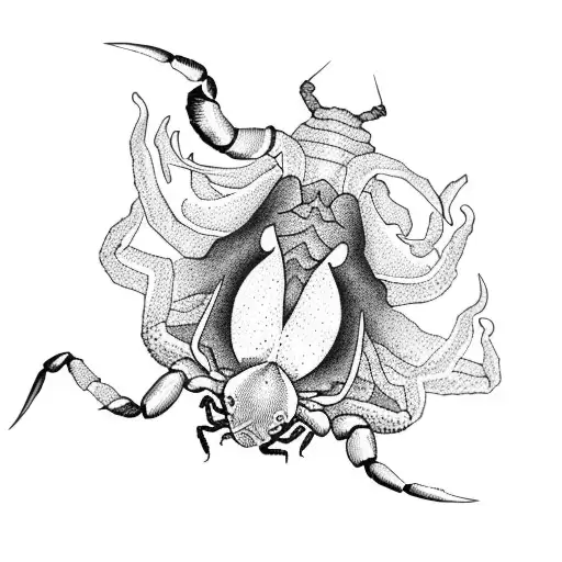 Scorpion With A Cattleya