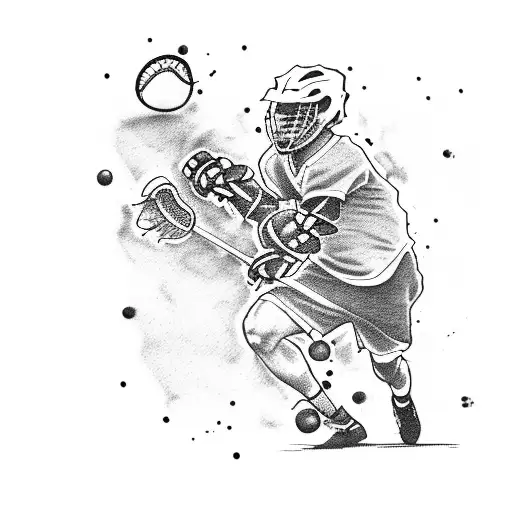 A Lacrosse Player Holding A Wine Bottle And A Soccer Ball