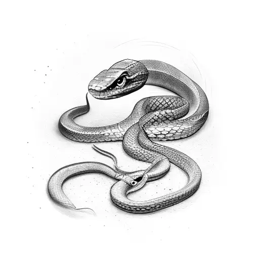 Snake Wrapped Around A Longsword