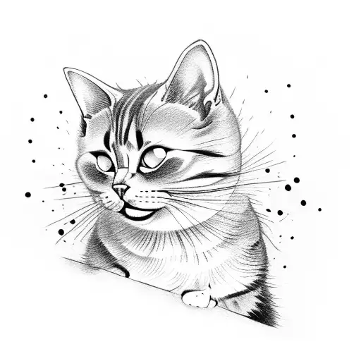 Cat Holding A Gun And Smiling Creepy