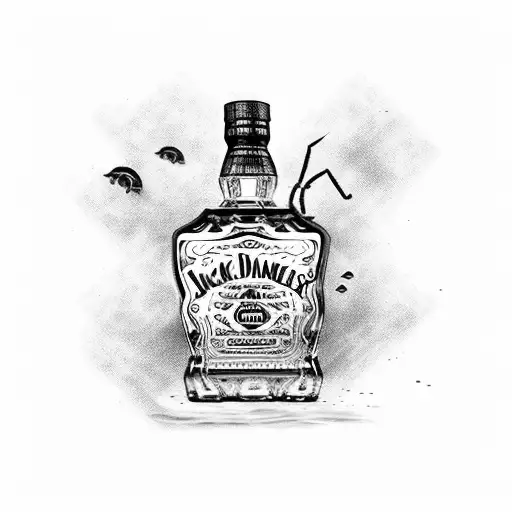 Bottle Of Jack Daniels With A Scorpion