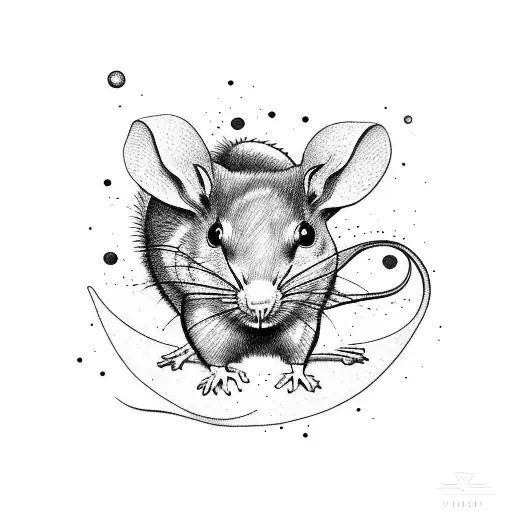 Rat With Abstract Art