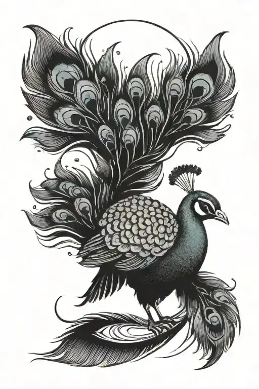 Masculine Peacock Tattoo Design Inspired Tattoo Featuring