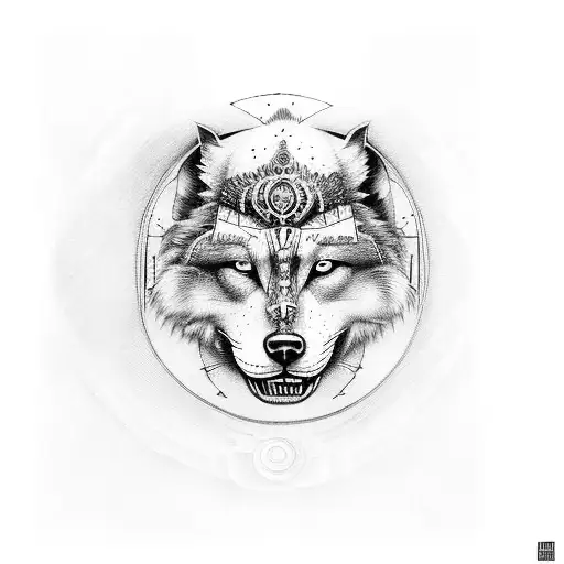 Hanuman And Wolf Fusion