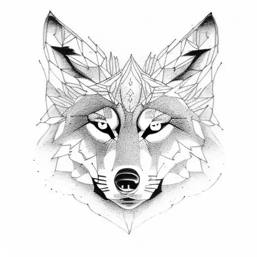 Large Forest With Wolf Silhouette