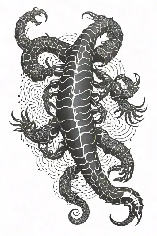 Scorpio Sleeve Arm Tattoo Black Men