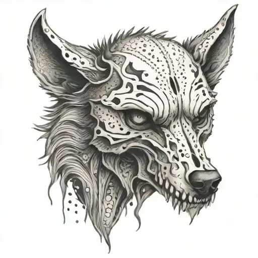 Horror Wolf Skull