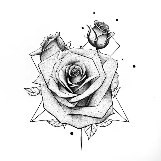 Rose Geometric With Crown
