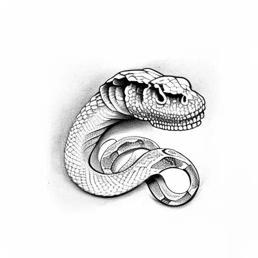 A Snake Coming Out Of A Skull