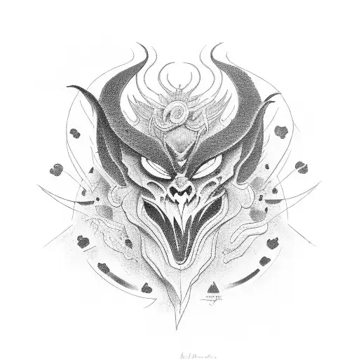 Demon Casting A Shadow In The Shape Of A Crow