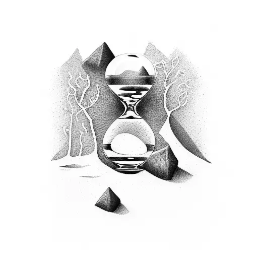 Hourglass On The Beach