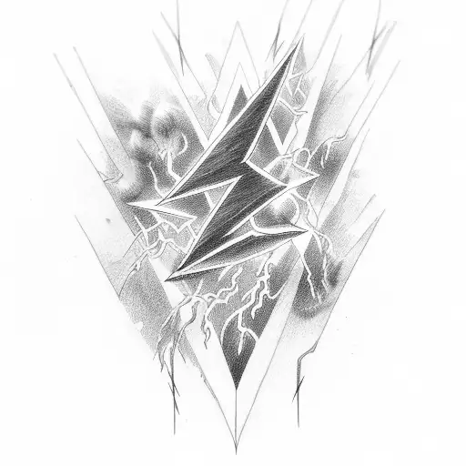 Storm Word With Lightning Bolts Through Lettering