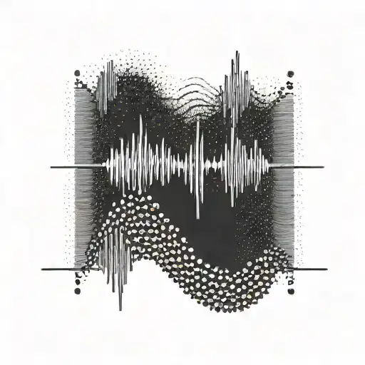 An Abstract Representation Of A Song Waveform