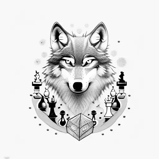 A Wolf Playing A Game Of Chess