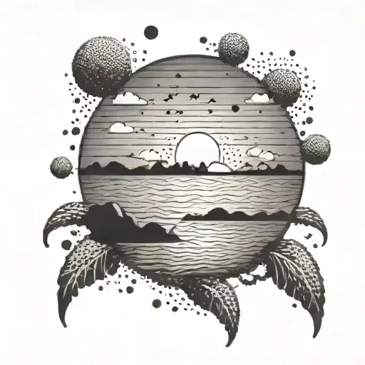 Sunset Over The Water