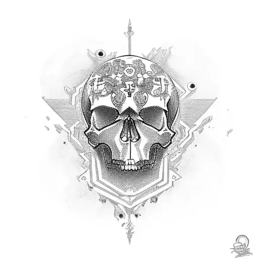 Skull With Anime-inspired Elements