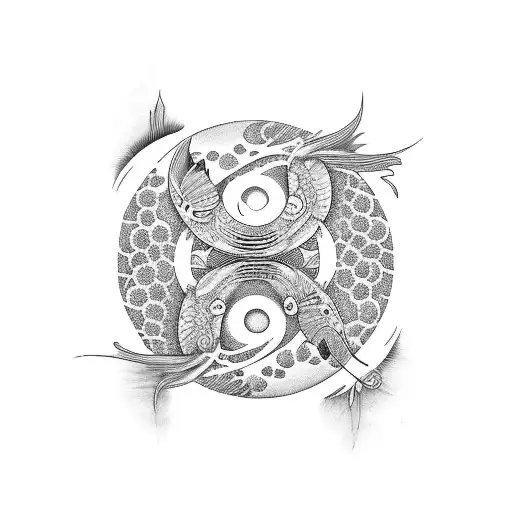 Koi Fish Yin And Yang