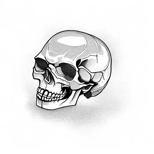 A Mechanical Skull With The Words 'Greddy Performance' Incorporated Into The Design