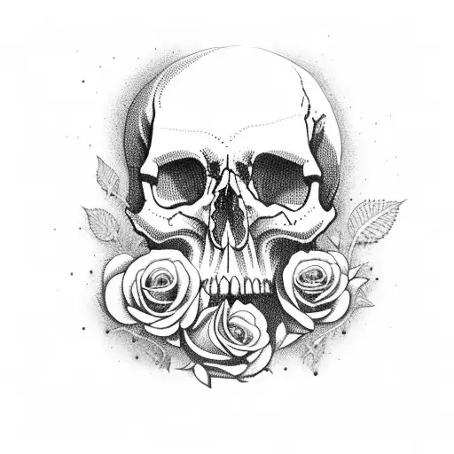 Skull With Roses