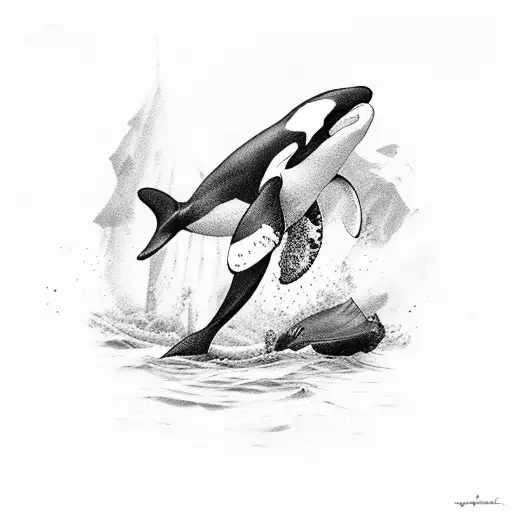 Orca Fighting With A Sword