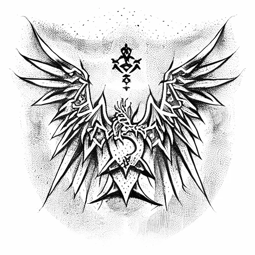 Code Of Arms Crest Kings Dragon Spears Roses Wings