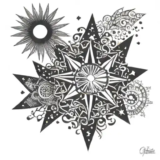 3 Stars And Sun Tatoo And Filipino Culture Island