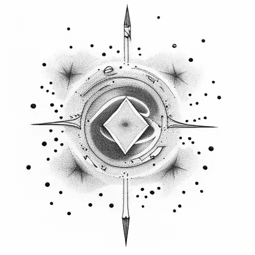 A Shooting Star Formed By Guitar Strings