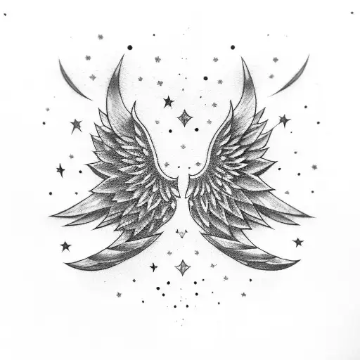 Two Wing On Arm With Stars