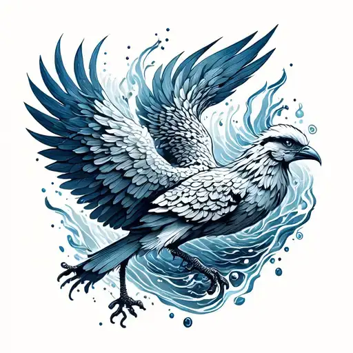 Water And Phoenix Bird