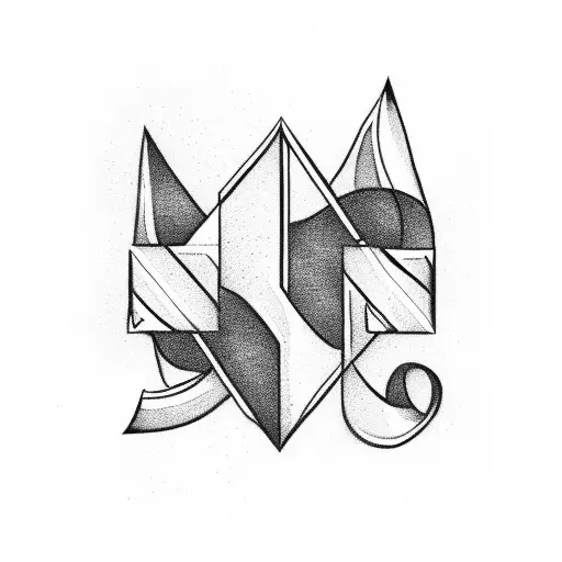 Simple Straight Arrow With Curves Going Over The Line Of The Arrow