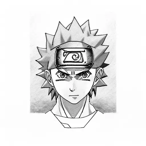 A Detailed Portrait Of Naruto And Tanjiro Standing Back To Back