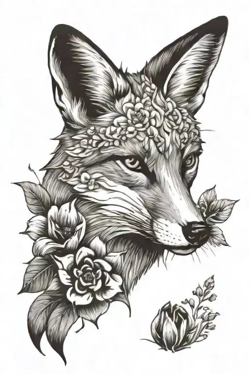 Fox And Flowers