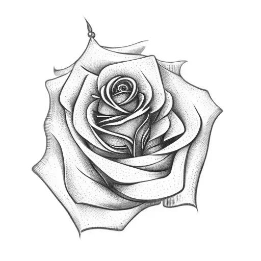 Rose Engraved On A Medal