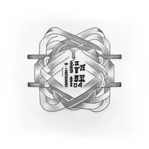 A Minimalist Tattoo Of A Jiu-jitsu Belt Intertwined With A Philosophical Quote