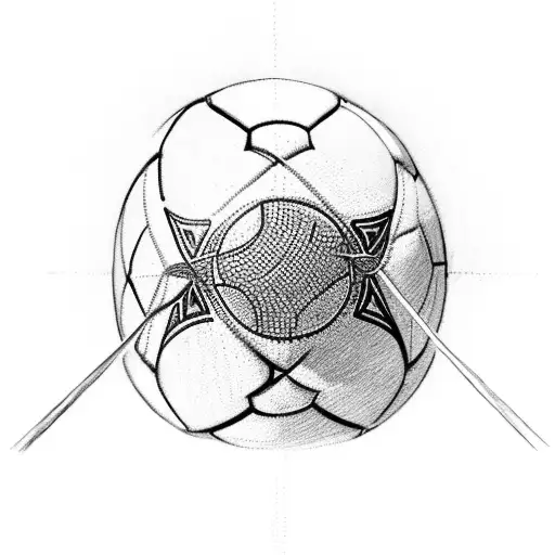 Hustler Kicking A Football With St Lucia Scenery