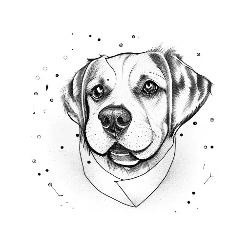 Single Line Drawing Of A Dog