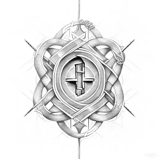 A Trap Symbol Intertwined With A Biblical Quote