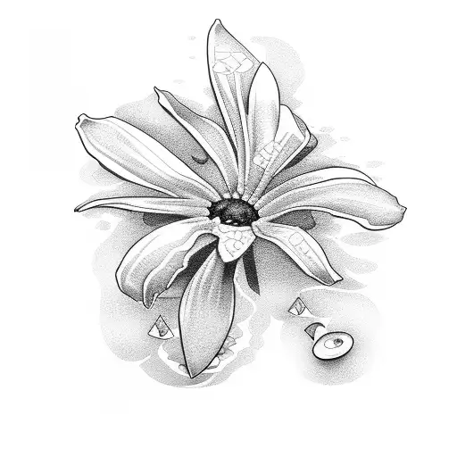 Dice Showing A Daisy Palm Tree And Margarita Glass