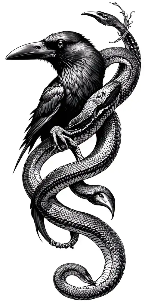 Raven And Snake