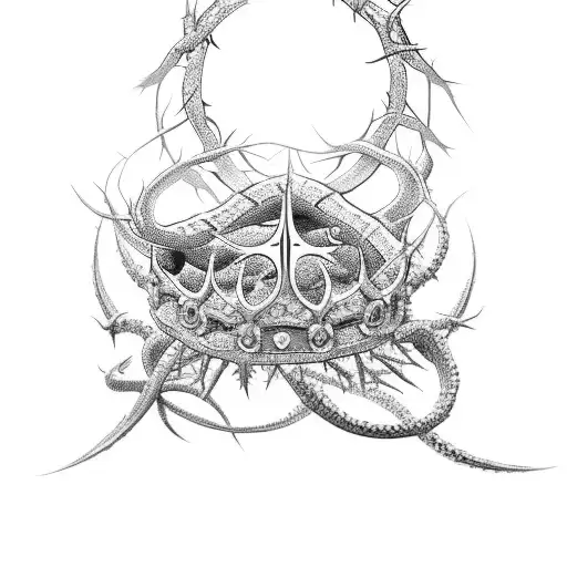 Crown Of Thorns With Snake