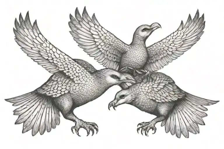 Two Australian In Flight Symbolizing Family And Protection